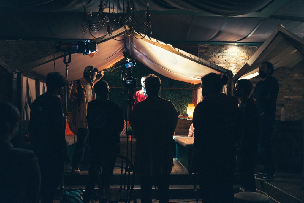 Film shoot at night