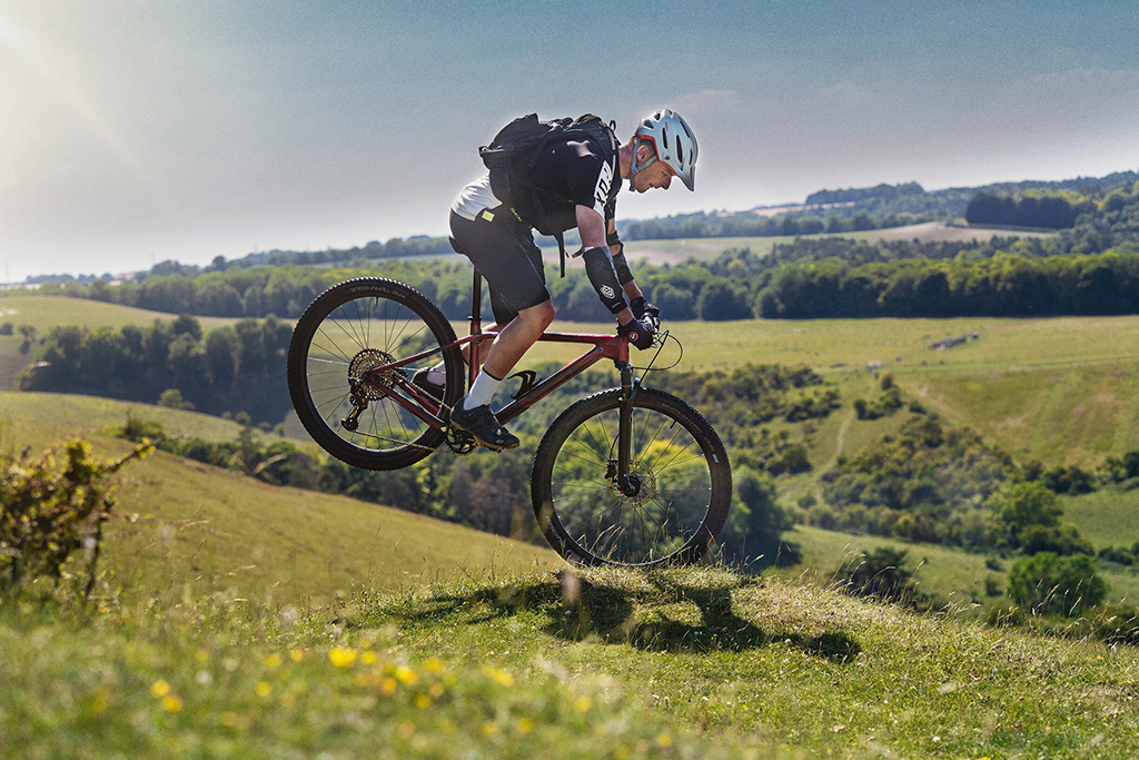 Man on bicycle outdoors